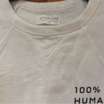Everlane 100% Human Crewneck French Terry Cotton Sweatshirt in White Size XXS Photo 4