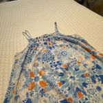 Ralph Lauren Lauren Nightie Slip Short Nightgown Sz M Medium Blue Geo Floral Photo 5