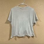 Derek Lam  Collective light blue gray cross front ruffle short sleeve tee shirt Photo 1