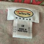 Talbots Paisley Long Sleeve Top - Coral and Green Photo 2