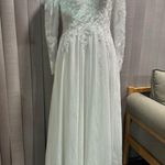 SALE🤍FIND LOVE WEDDING DRESS🤍Elegant White Lace Long Sleeve Gown Size 6 Photo 13