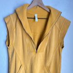 Anthropologie Daily Practice Meru Zip Front Sweatshirt Midi Dress Yellow Small Photo 5