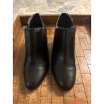 Jack Rogers Black Ankle Booties Scalloped Trim Block Heel Pointed Toe Stylish Photo 0