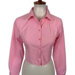 Shasa ‎ Crop Top Small Pink NWT Long Sleeve Y2K Barbiecore Cute Photo 2