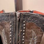 Dan Post  Tall Bronze Snip Toe Studded Brown Heeled Boots 9.5 Photo 4