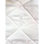 Ralph Lauren Polo Polyester Quilted Jacket Corduroy Collar Winter White Sz L Photo 2