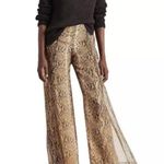 Ralph Lauren Purple Label Python Print Silk Chiffon Palazzo Pants Womens 4 NWT Brown Photo 9