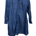 Levi's  Polka Dot Shirt Dress Women’s Sz M Long Sleeve Pockets Polo- MISSING BELT Photo 4