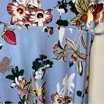 Mango  Blue Floral Bumblebee V-Neck Tie Front Maxi Dress Size 6/Medium *FLAWED* Photo 13