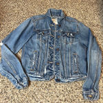Abercrombie & Fitch Abercrombie &‎ Fitch Denim Jacket Distressed Jean Jacket Casual S Photo 0