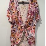 MINKPINK  Dress Coverup Tunic Womens XS Floral Lightweight Resort Beach Travel Photo 0