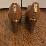 Michael Kors Michael  Leather Platform Wedge Sandal Size 8 Photo 3