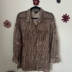 South Beach Sheer Button Down Blouse Photo 1