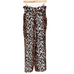 L'Agence Bobby Leopard Silk Paper Bag Wide Leg Belted Pants Sz 8 Photo 3