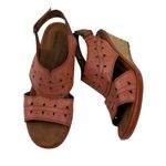 Cobb Hill Rockport Janna Slingback Wedge Sandal Womens 9 Comfort Coastal Grandma Orange Photo 2