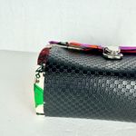 Handmade  Top Handle Wood Fabric Handbag Purse Scandinavian Abstract Artsy OOAK Photo 6