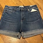 Kancan Sunny Denim Cuffed Roll Hem High Rise Jean Shorts Sz 2XL Blue Photo 0