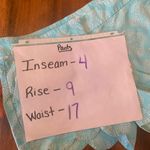 Crown & Ivy Shorts 10 Aqua and White High Waist Scalloped Hem Pockets Photo 4