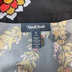 Modcloth Black Autumn Florals Open Front Kimono Size S Photo 6
