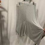 Laurie felt Y2K bamboo super soft striped handkerchief hem pull on midi skirt Gray Size M Photo 7