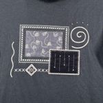 Bobbie Brooks Outfit S Vintage 90s Mock Neck Velour Patchwork Top Pants Set Goth Gray Photo 4