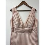 Revelry Celine Satin Pleated Dress Honey Beige or Gold Champagne Size 22 Photo 1