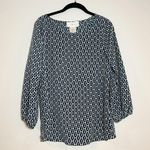 Julie Brown  Geometric Chain Print Blouse with Overlapping Back Photo 4