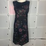 Mario Serrani  Modern Fit Stretch Knit Shift Dress BLACK FLORAL Size Medium Photo 1