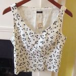 J.Crew Vintage NWT Floral Pique V-Neck Top - Sz 8 Photo 0