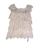 White House | Black Market White House Black Market WHBM Gold Shimmer Metallic Tiered Blouse Size Small Photo 6