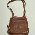 Genuine Brown Leather Crossbody Bag With Multiple Compartments Photo 5