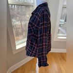 Confess Navy Blue Red Plaid Flannel Button Down Long Sleeve Shirt Size XL Photo 1