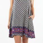 CARAMELA  size medium geometric trapeze dress Photo 0