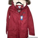Columbia NWT  Suttle Mountain Long Insulated Jacket Burgundy SMALL‎ AND X-SMALL Photo 9