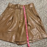 Abercrombie & Fitch 90's Tailored Vegan Leather 6" Shorts - Caramel- Size XS Photo 5