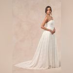 Lulus Shiori White Lace Bustier Basque Waist Strapless Maxi Dress Photo 3