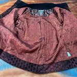 Yak Magik Burnout tapestry Black Red Jacket Large Made in Nepal Boho Silk Blend Photo 6