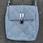 Vince Camuto Blue Quilted Denim Crossbody Bag Silver Hardware Purse Photo 1