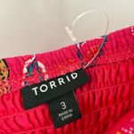 Torrid Jumpsuit Women’s Size 3 Tie Front Culotte Pink Challis Animal Plus Curvy Photo 4