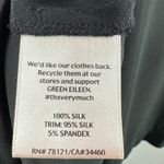 Eileen Fisher Long Sleeve Silk Bateau Neck Tunic Dress in Black Size Extra Small Photo 10