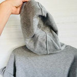 Lea & Viola Gray Ruffle Cropped Sweatshirt Pullover Hoodie New Size Small Photo 5
