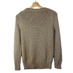 J.Crew Light Brown Metallic Crew Neck Long Sleeve Sweater S Photo 1