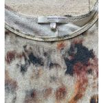 Lavender Brown  Abstract Watercolor Print Long Sleeve Knit Swing Dress‎ size S Photo 1