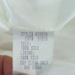 Nicole Miller Collection Cream Gold & Brown Silk Sleeveless V Photo 7