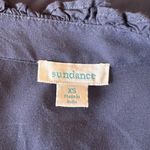 Sundance  - Navy Ruffle Neck Button Front Tunic Blouse Sz XS Photo 5