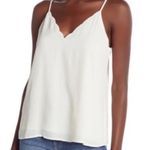 Socialite White Scalloped Camisole Top Photo 0