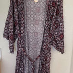 Pinkblush NWT  Women's Paisley‎ Kimono Cardigan XL Long Sleeve Tie Waist Boho Photo 0