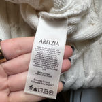 Aritzia  Babaton Glory Merino Wool White Cable Knit Cropped Sweater Photo 6