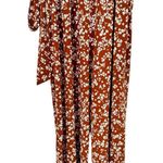 Kaileigh Kalieigh Maternity Ora Knit Crop Jumpsuit in Burnt Orange Floral 1X Sleeveless Photo 9