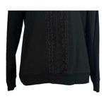 Karl Lagerfeld Sweater Size Small Lace Black Minimalist Preppy Dainty Goth Work Photo 4